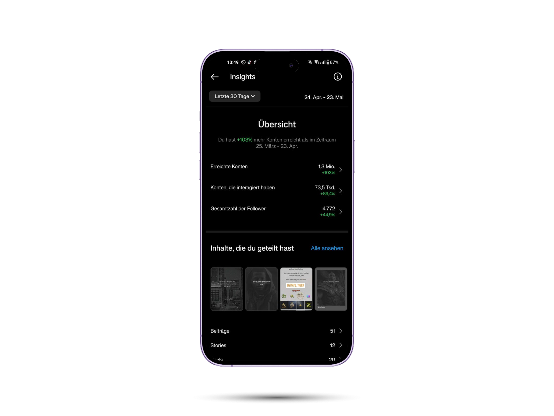 Member-Resultat Screenshot
